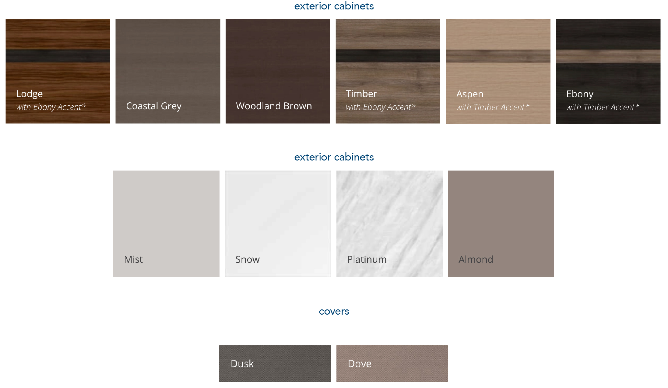 A Series Colors & Finishes